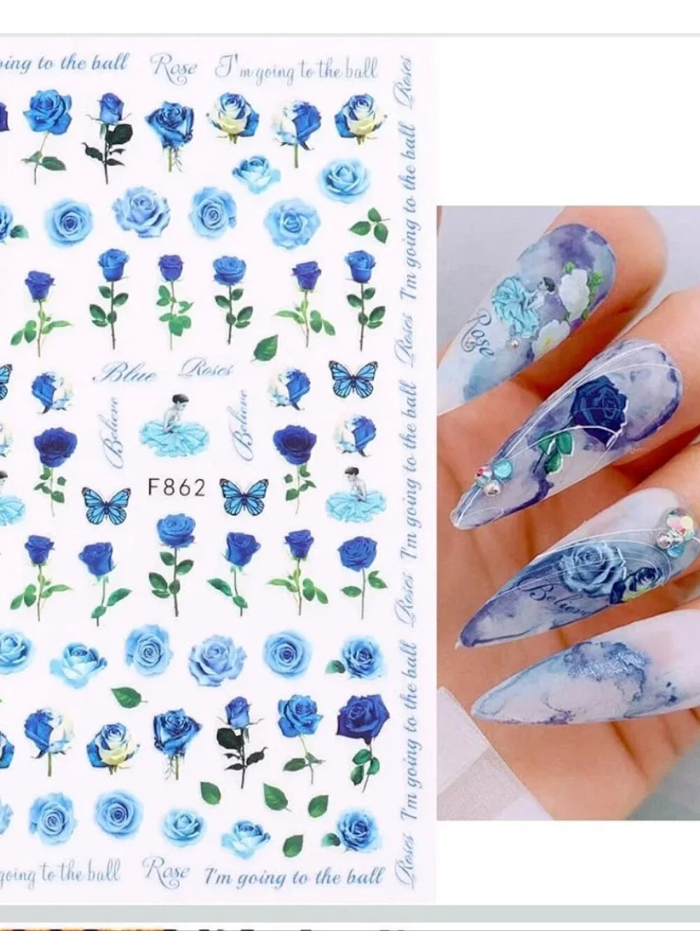 4 FOR $15 💕 Trendy Nail Art Transfer Stickers Decals